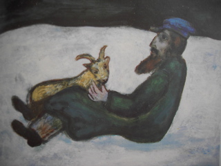 Chagall man och get